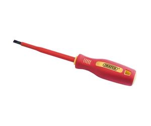 Draper 46524 Fully Insulated Plain Slot Screwdriver 5.5 X 125Mm (Sold Loose) each