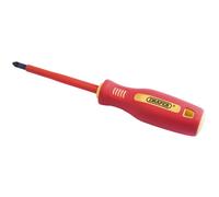 Draper 46532 Fully Insulated Soft Grip Cross Slot Screwdriver No.2 X 100Mm (Sold Loose) each