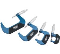 Draper 46607 Expert Metric External Micrometer Set, 4 Pieces , Blue