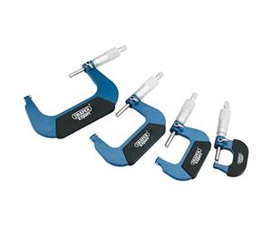 Draper 46607 Expert Metric External Micrometer Set, 4 Pieces , Blue