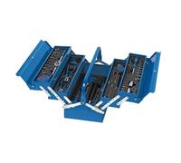 Draper 48091 Tool Kit in Steel Cantilever Toolbox (126 Piece), Blue