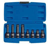 Draper 49460 8 Piece 1/2" Drive Impact Tamperproof Spline Set, M12,M14,M16,M18