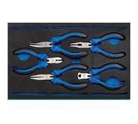 Draper 5 Piece Mini Pliers Set in EVA 1/4 Drawer Insert 138 x 270 x 32 mm 63215