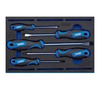 Draper 63400 Softgrip Screwdriver 5 Piece Set in 1/4 Eva Insert Tray