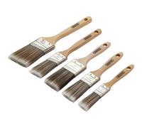 Draper 5 Piece Wood Handle Synthetic Paint Brush Set