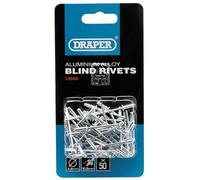Draper 13555 Blind Rivets, 3.2mm x 10.8mm, Blue, Pack of 50