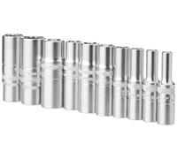 Draper 50048 1/4-Inch Metric Multi-Drive Deep Socket 10 Piece Set , Blue