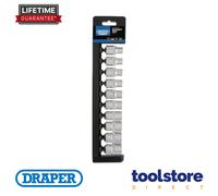 Draper 50236 1/2-Inch Square Drive Metric 10 Piece Socket Rail Set