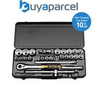 Draper 50648 Elora Metric Socket Set, 1/2" Sq. Dr. (25 Piece)