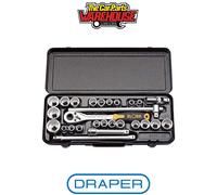 Draper Elora Metric and Imperial Socket Set, 1/2" Sq. Dr. (28 Piece)