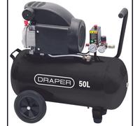Draper 50L Direct Drive Air Compressor 1.5kW 2hp 230V Pressure 116psi 8bar 24981