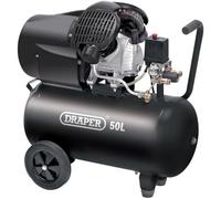 Draper 50L Direct Drive V-Twin Air Compressor 2.2Kw 3Hp Workshop Site Use