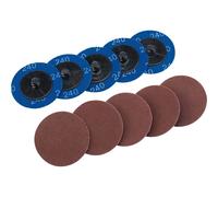 Draper 50mm Diameter Aluminium Oxide Sanding Disc 50mm 240g Pack of 10