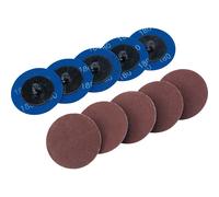 Draper 50mm Diameter Aluminium Oxide Sanding Disc 50mm 180g Pack of 10