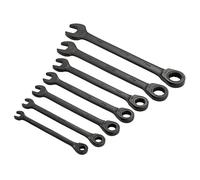 Draper 51178 Hi-Torque Metric Ratcheting Combination Spanner, Black, Set of 7 Pieces