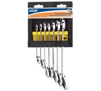 Draper 51179 Metric Reversible Ratcheting Combination Spanner Set 7 Piece