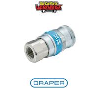 Draper 1/4in Bsp Taper Female Thread Vertex Air Coupling (Sold Loose) 51384