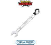 Draper 51977 Hi-Torq Metric Reversible Ratchet Spanner, 165 mm Length