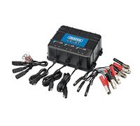 Draper 53172 6V/12V 3 Bank Charger Station, Black, One Size