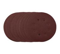 Draper Punched Sanding Discs, 125mm, Hook & Loop, 120 Grit, (Pack Of 10) 54756