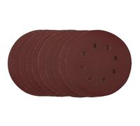 Draper 54758 Punched Sanding Discs, 125mm, Hook & Loop, 240 Grit, (Pack of 10)