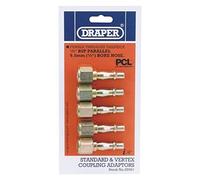 Draper 55061 1/4in Female Thread Pcl Coupling Screw Adaptor (Pack Of 5) per card