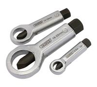 NC922 Nut Splitter Set 9-22mm (3-Piece) - Safe Removal of Corroded Nuts, Drop-Forged Steel Body, Chrome Moly Pin