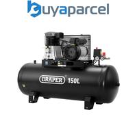 Draper 55304 150L Belt-Driven Air Compressor without wheels, 2.2kW/3hp