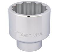 Draper 55mm 3/4" 12 Point Chrome Socket Standard Length 16708