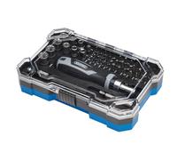 Draper Soft Grip Ratchet Screwdriver And Bit Set (55 Piece) Pk 1 13442