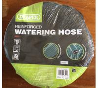 DRAPER GARDEN HOSE PIPE GREEN 15M LENGTH 12MM DIAMETER BORE ANTI KINK, 56311