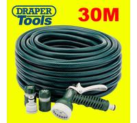 Garden Hose and Spray Gun Kit, 12mm Bore, 30m