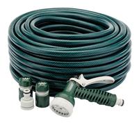 Garden Hose and Spray Gun Kit, 12mm Bore, 30m