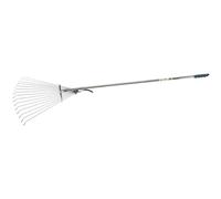 Draper 570mm Adjustable Garden Rake | Outdoor Leaf Gardening Hand Tool | Heavy Duty Tubular Steel Handle | Lawn Leveling Grass Rake | 21862