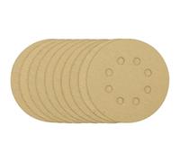 Draper Gold Sanding Discs With Hook & Loop, 125mm, 120 Grit (Pack Of 10) 58111