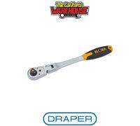 Draper Elora Quick Release Soft Grip Reversible Ratchet with Flexible Head, 1/2"