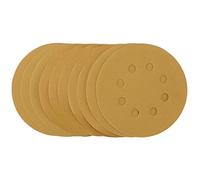 Draper 59766 Gold Sanding Discs with Hook & Loop, 125mm, 320 Grit (Pack of 10)