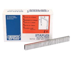 Draper 59835 13mm Staples (5000 Pack)