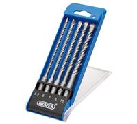 Draper SDS Plus Drill Bit Set 5-piece 12427 - Centric Tungsten Carbide Tip, Double Flute