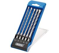 Draper 5pcs SDS Plus Drill Bit Set - 09105 - Tungsten Carbide Tip, Double Flute, for Concrete, Masonry, Brick, Stone, Granite