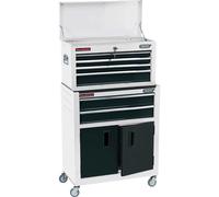 Draper 19576 24" Combined Roller Cabinet and Tool Chest (6 Drawer), White