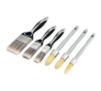 Draper 6 Piece Flat and Round Sash Paintbrush Set