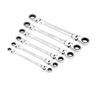 Draper 6 Piece HI-TORQ® Double Ring Flexi Ratchet Spanner Set 8 - 19mm 27762