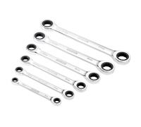 Draper 6 Piece HI-TORQ® Double Ring Ratchet Spanner Set Metric 8 - 19mm 27741
