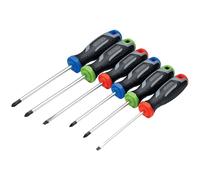 Draper 6pc Soft Grip Screwdriver Set 13433 - Magnetic Tips, CRV Blades