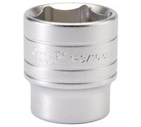 Draper 6 Point Imperial Socket 1/2" Sq Dr 1.3/16" Knurled Ring Chrome 16638