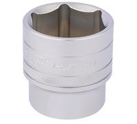 Draper 6 Point Imperial Socket 1/2" Sq Dr 1.5/16" Knurled Ring Chrome 16640