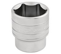 Draper Expert 1/2" 30mm Square Drive Socket | 6 Point Hex Socket | Chrome Vanadium Steel Wrench Accessory | 16620