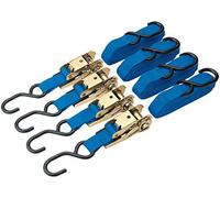 Draper 60960 4 Piece Ratcheting Tie Down Straps with Two 'J' Hooks, 375 kg Capacity