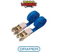 Draper 60968 Ratcheting Tie Down Straps 45m x 25mm 400kg (2 Piece)